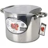 Image de CREALYS 502383 Traiteur 9L INOX Induction Casserole avec couvercle, acier inoxydable, 24 cm de diamètre, compatible induction