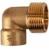 Image de Raccord Laiton Coudé 90° À Souder - M 3/8' - Diamètre 10 Mm