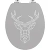 Image de Wirquin - Abattant Diplomat Motif Cerf 100% Fsc Avec Fermeture Ralentie 20721956, Gris