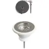 Image de Bonde D'évier Avec Grille Inox ø60mm Avec Bouchon - Wirquin