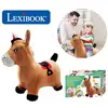 Image de Poney sauteur gonflable LEXIBOOK 2-en-1 peluche Housse amovible avec pompe manuelle Marron - Neuf