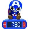 Image de Réveil avec Veilleuse Captain America en 3D