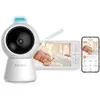 Image de Béaba Zen Smart AI, caméra de surveillance pour bébé avec intelligence artificielle, angle de vue à 360°, résolution QHD 4MP, détection de mouvement, vision nocturne, application mobile, fonction talkie-walkie, activation vocale (VOX), veilleuse