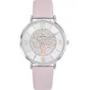 Image de Montre femme Girl Only Mademoiselle Motif arbre de vie rose Bracelet cuir Quartz Montre UGO699502