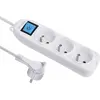Image de Bloc 3x2p Fiche Plate + Inter 3g1 1.5m Blanc - Electraline