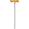 Image de Lot de 6 papillons/libellules feutrine sur tige, déco de table, orange