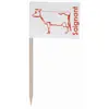 Image de Sachet de 144 mini drapeaux 7cm marque-steak, Saignant