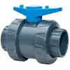 Image de Vanne Double Union Poignée Bleue Pvc Pression Ø 50 Mm - Fitt