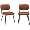 Image de CALICOSY - Lot de 2 chaises de séjour marron L56 cm - SPARTE
