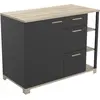 Image de Armoire basse Demeyere, modèle 1 Po/3T, dimensions L120, pour atelier, en bois stratifié, finition chêne Kronberg