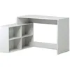 Image de NAGANO Bureau d'angle moderne blanc mat - L 111,9 cm