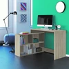 Image de Demeyere Bureaux CORNER, chêne, en L, 111,9x100,7x76,7 cm, avec étagères