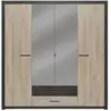 Image de Colorado Armoire 4 Portes - Decor Chene Kronberg - L 198 X H 203,1 X 56,6 Cm