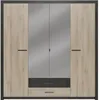 Image de CALICOSY - Armoire 4 portes ouvrantes et 2 tiroirs L198 cm - EDGE