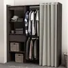 Image de Dressing Ouvert Avec Rideau, Extensible Noir - Dr120