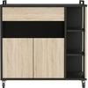 Image de CALICOSY - Desserte 2 portes, 4 niches et 1 tablette H79 cm - INDUS