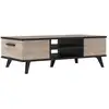 Image de M&s - Table Basse 107x50x35 Cm Chêne Brossé Et Noir - Santos