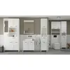 Image de Colonne lingere de salle de bain - Blanc mat - 2 portes - L34,2 x P33 x H185 cm - DEMEYERE