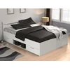 Image de Lit avec rangement GASPARD - 140x190cm - Blanc