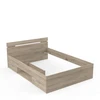 Image de CasaDolce lit pratique MEDIN en couleur chêne Sonoma avec deux tiroirs de 56x33x11cm. Dimensions 90x200cm, jusqu'à 100kg.