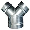 Image de Unelvent   Dérivation À 45° En Acier Galvanisé   1 Piquage D125 Mm   2 Piquages D80 Mm   Raccord Vmc   862016