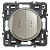 Image de Legrand - Double Interrupteur Témoin (voyant Fourni) Céliane Soft 10a Titane 099515