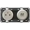 Image de Legrand - Prise De Courant Et Chargeur Double Usb Type-a Céliane Finition: Titane