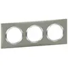 Image de Plaque LEGRAND Dooxie 3 postes carré inox