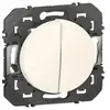 Image de Poussoir Double Dooxie 6a 250v - Finition Blanc - Legrand