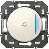 Image de Poussoir Simple Avec Voyant Lumineux Et Marquage Sonnette Dooxie 6a 250v Finition Blanc (095209)
