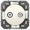 Image de Prise TV-SAT étoile blindée Legrand Dooxie 2 sorties Ø5,5 7 mm Blindage Classe A Blanc encastré - Neuf
