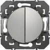 Image de Double interrupteur va-et-vient à assembler, LEGRAND Dooxie, aluminium