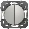 Image de Interrupteur va-et-vient et poussoir LEGRAND Dooxie aluminium