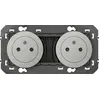 Image de Double prise avec terre Dooxie, LEGRAND, aluminium
