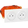 Image de Kit double prise avec terre Dooxie, LEGRAND, blanc