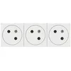 Image de Triple Prise De Courant Blanche Surface 3 X 2 P + T 16 A 250 V Mosaic Link Legrand 6 Modules