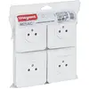 Image de Legrand - Lot De 4 Prises De Courant Surface Mosaic Complet Avec Plaque - Blanc