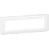 Image de Plaque LEGRAND Mosaic avec support pour 8 modules horizontal blanc