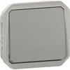 Image de Interrupteur ou va-et-vient étanche Plexo 10AX 250V~ IP55 IK08 avec enjoliveur finition gris - LEGRAND - 069511L