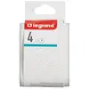 Image de Legrand 049400 Adaptateur multiprise 4 prises 2P latérales 6A 230V 3680W Blanc/Gris sans interrupteur - Neuf