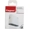 Image de Multiprise Usb Mini Compact, 2 Prises Blanc / Noir