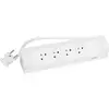 Image de Multiprise Filaire Compact, 4 Prises Blanc