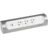 Image de Multiprise Usb À Câbler Compact, 3 Prises Aluminium