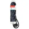 Image de Barrette multiprise extra-plate LEGRAND 4 prises 2P+T 3 m Noir/Gris 16A 3680 W 3 prises inclinées 45° 1 à 90° - Neuf