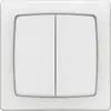 Image de Double interrupteur va-et-vient saillie complet, LEGRAND Asl, blanc
