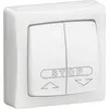 Image de Double poussoir pour volets roulants Appareillage saillie complet blanc - LEGRAND - 086010L
