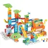 Image de Circuit de billes électronique VTech Marble Rush L200E 102 pièces 10 billes Multicolore, module à manivelle, ascenseur, rampes lentes, entonnoirs et effets lumineux - Neuf