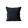 Image de Housse De Coussin Unie 60x60 Cm Alix Marine, Par Soleil D'Ocre