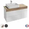 Image de Meuble Vasque À Poser À Gauche 83 Cm Jacob Delafon Sully Blanc Et Chêne