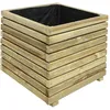 Image de Jardipolys   Bac Carré 60x60x60 Cm En Pin Européen   Capacité 216 L   Épaisseur 2.5 Cm   Livré Monté